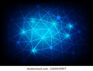 Abstract technology background, Blue polygon template, Backdrop, Empty space, Digital cyberspace, high tech, technology concept. Modern futuristic design for background or wallpaper.	
