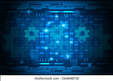 Abstract technology background with bright flare. Vector illustration.
