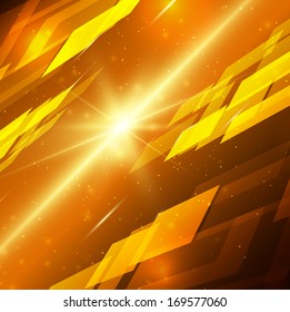 Abstract technology background with bright flare. Vector illustration.