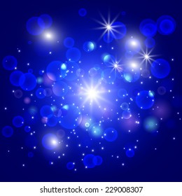 Abstract technology background with bright flare. Vector illustration.