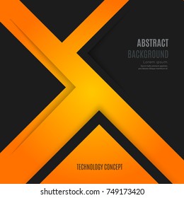 Abstract technology background for brochure, flyers design and other with modern orange gradient
