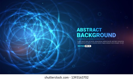 Abstract technology background with bule light effect. digital future technology concept. vector illustration.