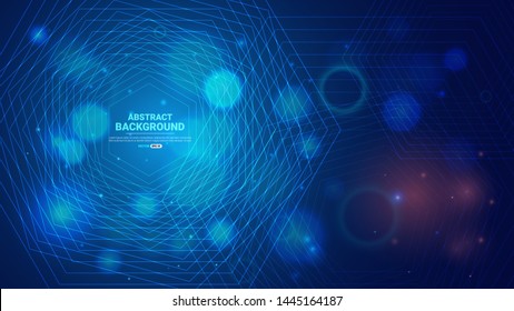 Abstract technology background with bule light effect. digital future technology concept. vector illustration.