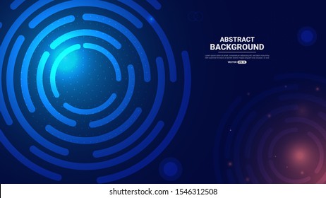 Abstract technology background with bule light effect. digital future technology concept. vector illustration.