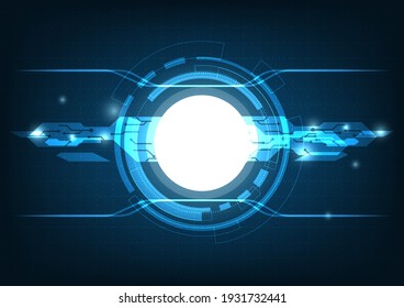 Abstract technology background circle digital hi-tech technology design. concept innovation. vector illustration. 