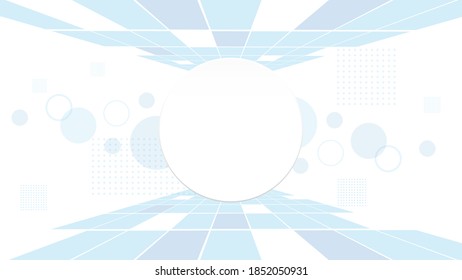 Abstract technology background circle geometry decoration, science and technology digital line white background