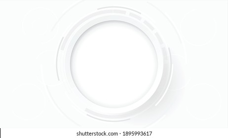 Abstract technology background circle geometry decoration, science and technology white background