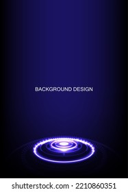 abstract technology background circle geometry decoration science and technology blue black background eps10