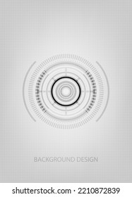 abstract technology background circle geometry decoration science and technology white background gray eps10