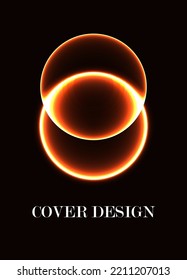 abstract technology background circle gradient science and technology cover design black background eps10