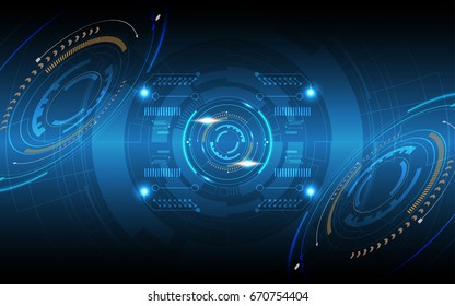 Abstract technology background circle abstract interface innovation concept