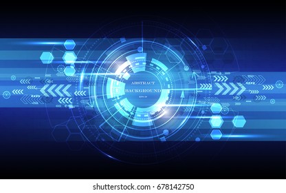 Abstract technology  background circle interface communication concept