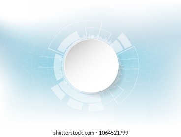 Abstract Technology Background with Circle. Vector illustration