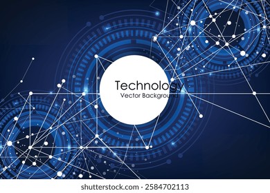 Abstract technology background circles digital hi-tech technology design background. concept innovation. vector illustration