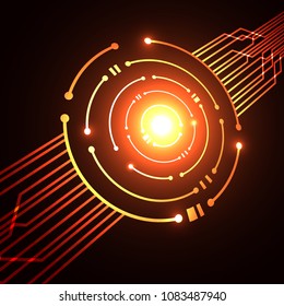 Abstract Technology Background , Circuit board , Circle digital , logo design template