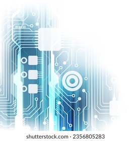 Abstract technology background with circuit board. Vector illustration. Eps 10.