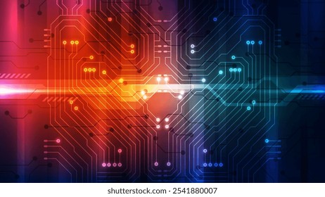 Abstract technology background. Circuit board, high computer technology. Vector illustration