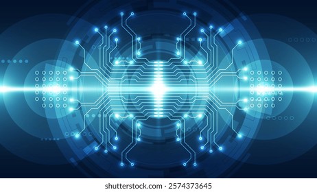 Abstract technology background. Circuit board, high computer technology. Vector illustration