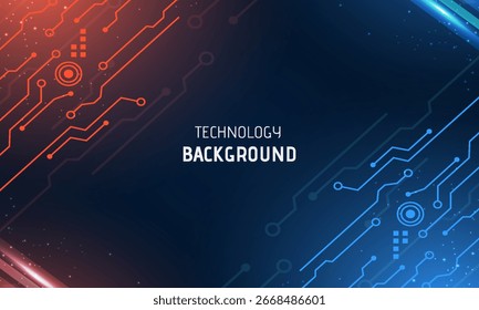 Abstrato tecnologia de fundo circuito elétrico estilo linha. Design de aprendizagem de máquina futurista digital. Sinal de IA para design gráfico, logotipo, site, mídia social, aplicativo móvel, IU. Ilustração vetorial