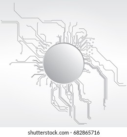Abstract technology background with circuit. illustration vector design