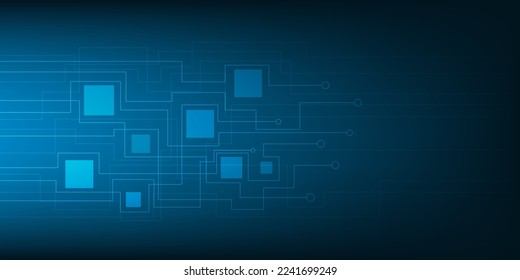 Abstract technology background with circuit line. Hi tech digital and communication concept. Vector background design.