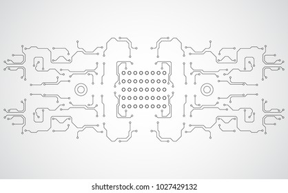 Abstract technology background circuit motherboard  technology, illustration background vector.