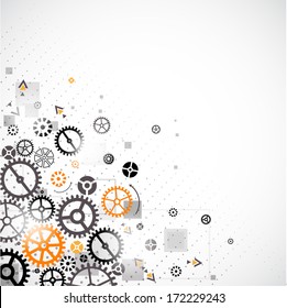 Abstract technology background. Cog wheel theme