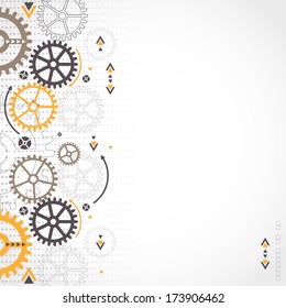 Abstract technology background. Cog wheel theme
