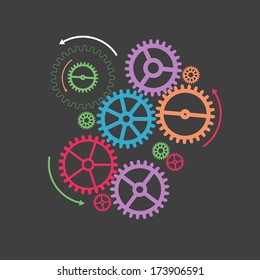 Abstract technology background. Cog wheel theme