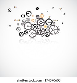 Abstract technology background. Cog wheel theme