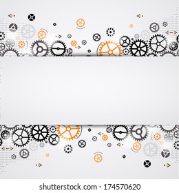 Abstract technology background. Cog wheel theme