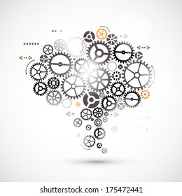 Abstract technology background. Cog wheel theme