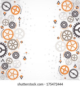 Abstract technology background. Cog wheel theme