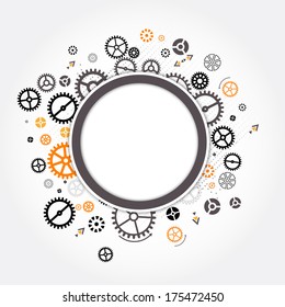 Abstract technology background. Cog wheel theme