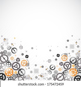 Abstract technology background. Cog wheel theme