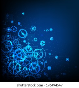 Abstract technology background. Cog wheel theme