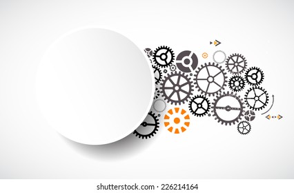 Abstract technology background. Cog wheel theme