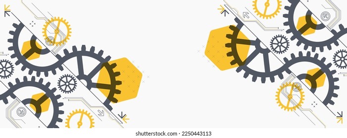 Resumen de los antecedentes tecnológicos. Tema de ARTE de ruedas de coñac. Ilustración del vector