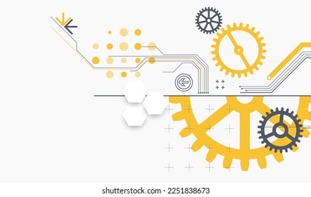 Resumen de los antecedentes tecnológicos. Tema de ARTE de ruedas de coñac. Ilustración del vector