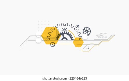 Abstract technology background. Cogwheels ART theme. Vector illustration