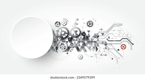 Abstract technology background. Cogwheels ART theme. Vector illustration