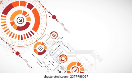 Abstract technology background. Cogwheels ART theme. Vector.