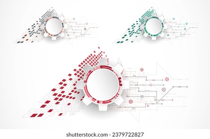 Resumen de los antecedentes tecnológicos. Tema de ARTE de ruedas de coñac. Conjunto de vectores.