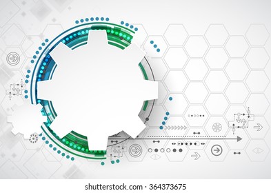 Abstract technology background. Cogwheels theme. Vector illustration