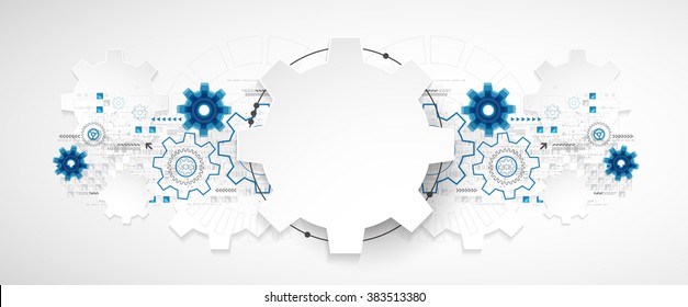 Abstract technology background. Cogwheels theme. Vector illustration