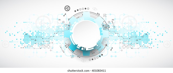 Abstract technology background. Cogwheels theme. Vector illustration