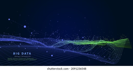 Resumen del fondo tecnológico con la rejilla de tecnología de color. Algoritmos de datos analíticos. Concepto de computación. Cartel para negocios, ciencia y tecnología. Big Data.