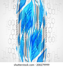 Abstract technology background with color lights