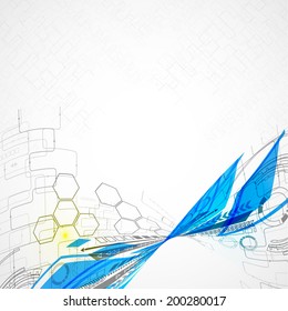 Abstract technology background with color lights