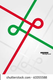 Abstract technology background with color line